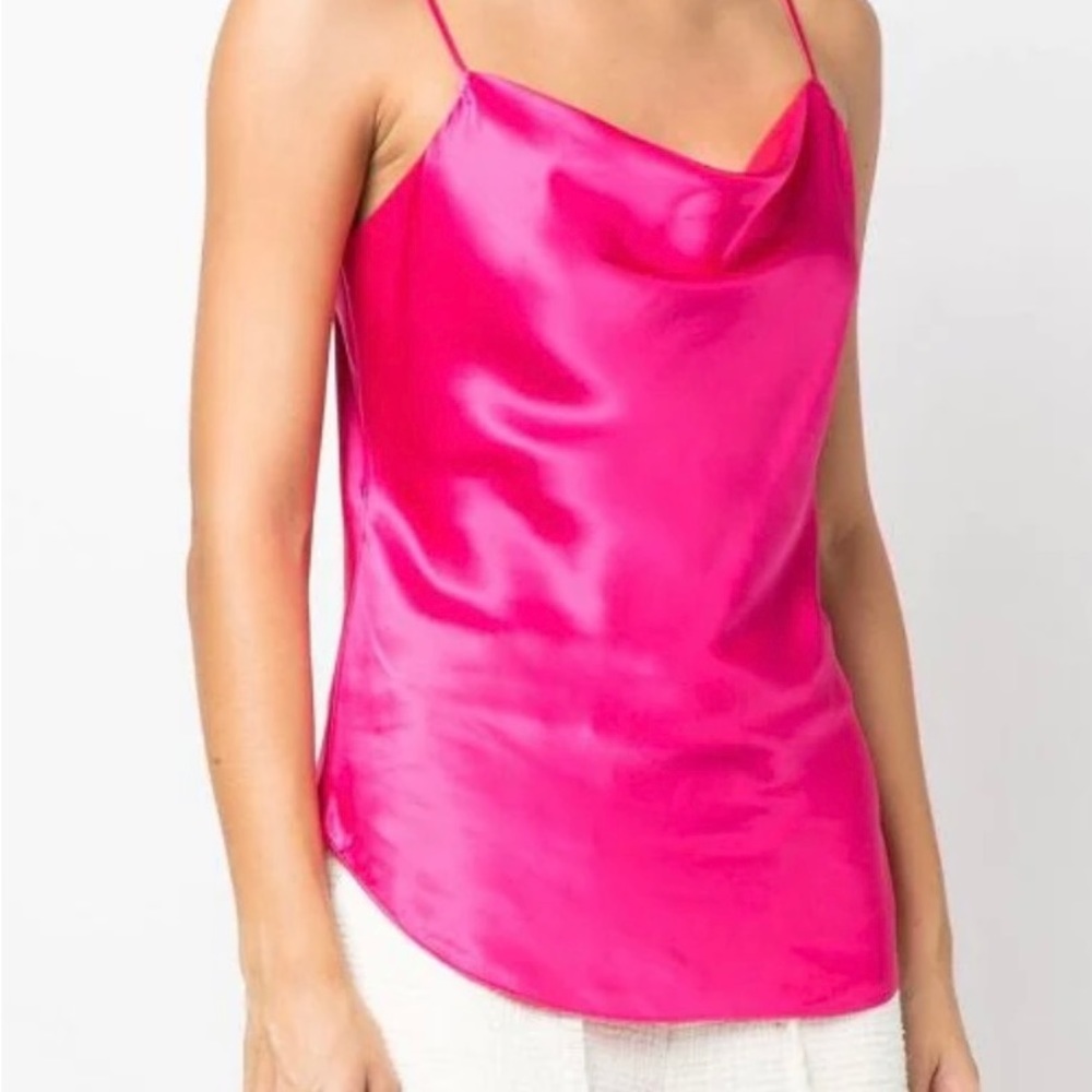 Hot Pink Satin Cami Top